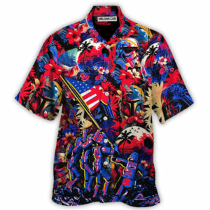 Star Wars Hawaiian Shirt – Men's Synthwave Tropical Style Independence Day Special Owl Ohh