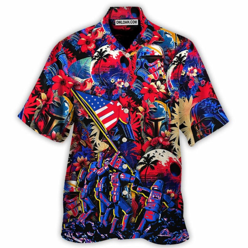 Star Wars Hawaiian Shirt – Men's Synthwave Tropical Style Independence Day Special Owl Ohh Star Wars Hawaiian Shirt – Men's Synthwave Tropical Style Independence Day Special Owl Ohh