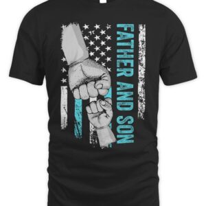 Father and Son Matching T-Shirt – American Flag Father's Day Outfit