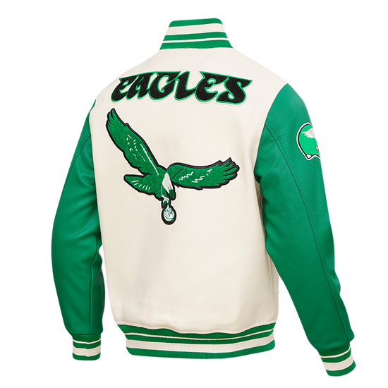 Philadelphia Eagles Varsity Jacket – Men's Retro Classic Wool Rib Edition Philadelphia Eagles Varsity Jacket – Men's Retro Classic Wool Rib Edition