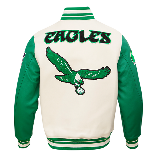 Philadelphia Eagles Varsity Jacket – Men's Retro Classic Wool Rib Edition Philadelphia Eagles Varsity Jacket – Men's Retro Classic Wool Rib Edition