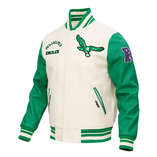 Philadelphia Eagles Varsity Jacket – Men's Retro Classic Wool Rib Edition Philadelphia Eagles Varsity Jacket – Men's Retro Classic Wool Rib Edition