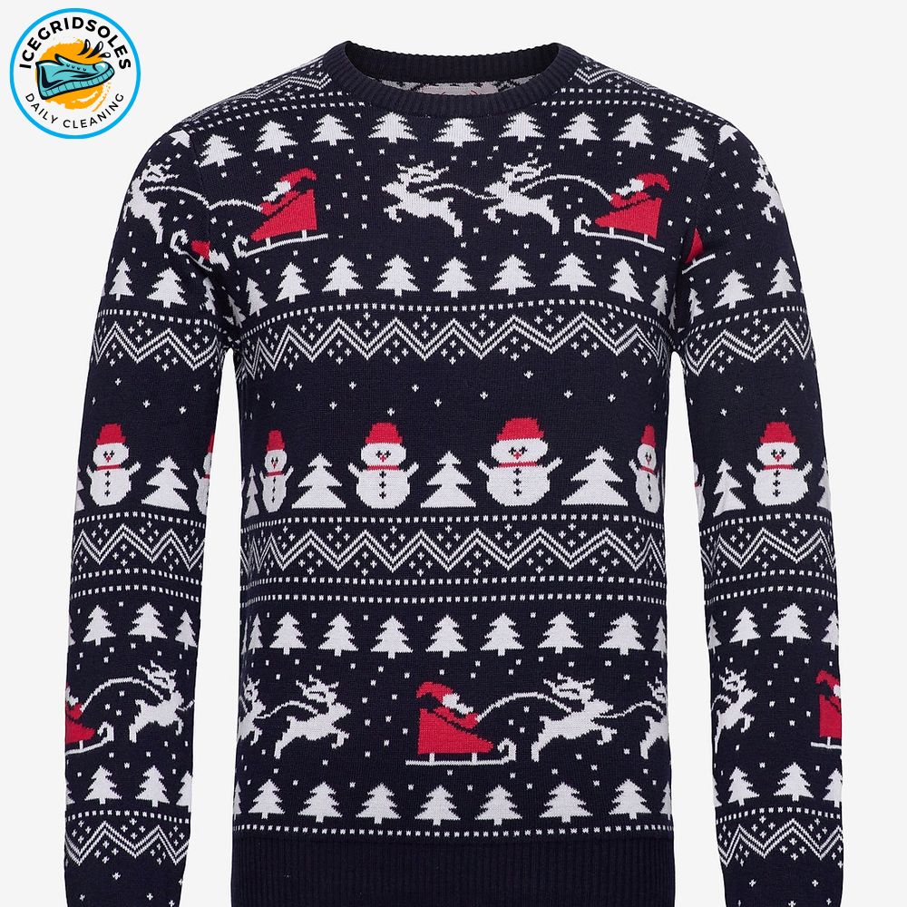 Cozy Knit Christmas Sweater Festive Round Neck Design Cozy Knit Christmas Sweater Festive Round Neck Design