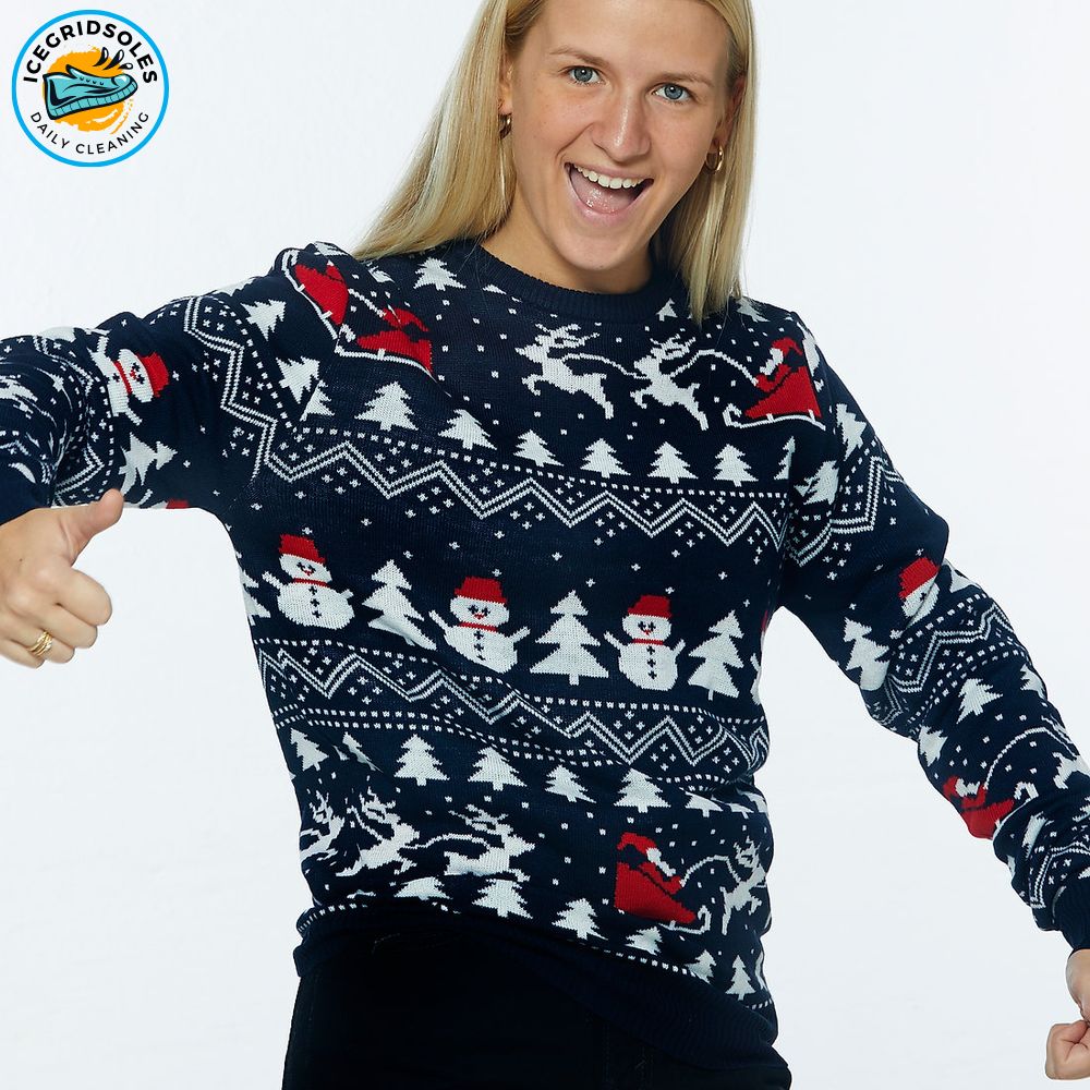 Cozy Knit Christmas Sweater Festive Round Neck Design Cozy Knit Christmas Sweater Festive Round Neck Design