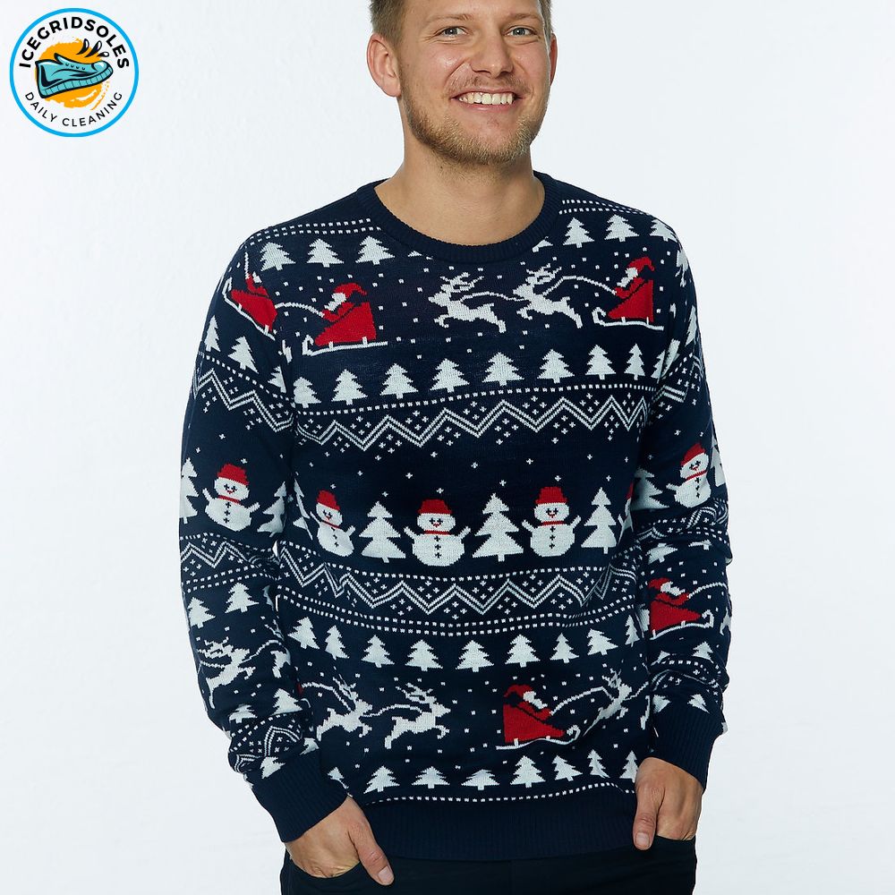 Cozy Knit Christmas Sweater Festive Round Neck Design Cozy Knit Christmas Sweater Festive Round Neck Design