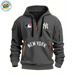 New York Yankees Half-Zip Hoodie - Dark Gray Limited Edition - IGS100594A5