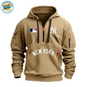 New York Yankees Half-Zip Hoodie - Khaki Limited Edition - IGS100594A6