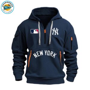 New York Yankees Half-Zip Hoodie – Navy Blue Limited Edition - IGS100594A1