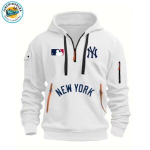 New York Yankees Half-Zip Hoodie - White Limited Edition - IGS100594A3