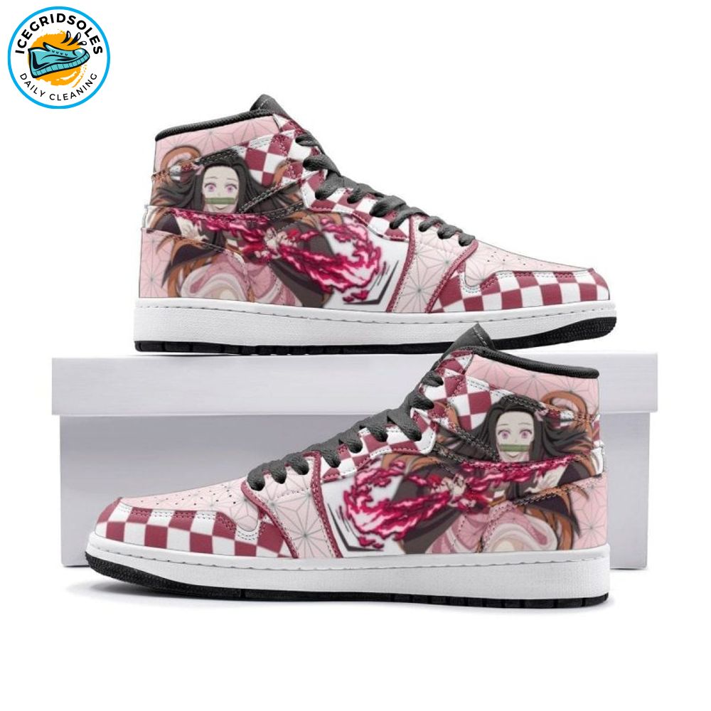 Nezuko Demon Slayer Shoes – Men's J1 High Top Anime Sneakers Nezuko Demon Slayer Shoes – Men's J1 High Top Anime Sneakers