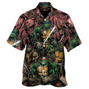 TMNT Owl Ohh Hawaiian Shirt – Men's Retro Summer Casual Edition