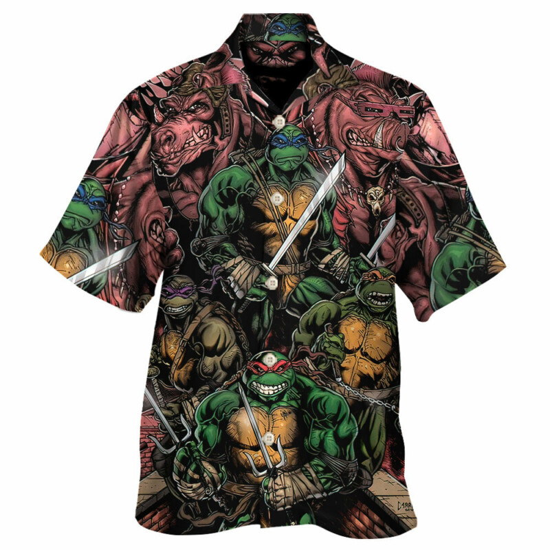 TMNT Owl Ohh Hawaiian Shirt – Men's Retro Summer Casual Edition TMNT Owl Ohh Hawaiian Shirt – Men's Retro Summer Casual Edition