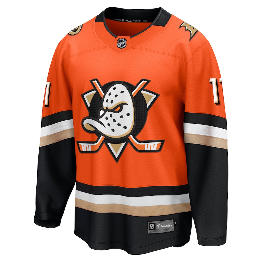 Anaheim Ducks Trevor Zegras Jersey – Men's Fanatics Orange Home Premier Breakaway Edition Anaheim Ducks Trevor Zegras Jersey – Men's Fanatics Orange Home Premier Breakaway Edition
