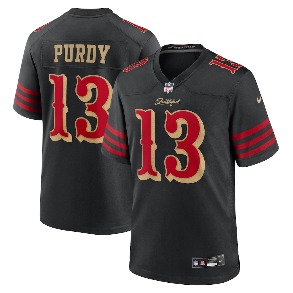 San Francisco 49ers Brock Purdy Jersey – Nike Men's Black Game Edition 2025 Rivalries Collection San Francisco 49ers Brock Purdy Jersey – Nike Men's Black Game Edition 2025 Rivalries Collection