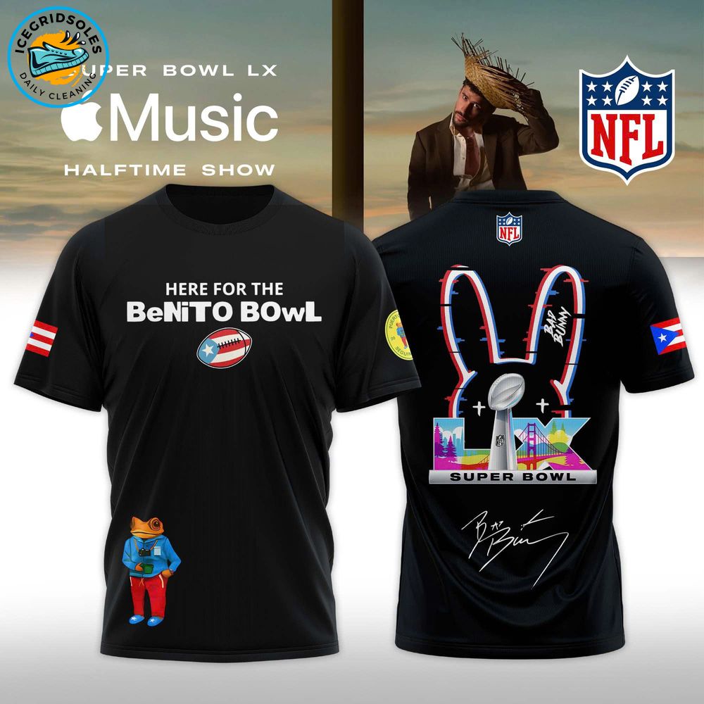 Bad Bunny Here For The BeNiTo BOwL Limited TShirt Bad Bunny Here For The BeNiTo BOwL Limited TShirt