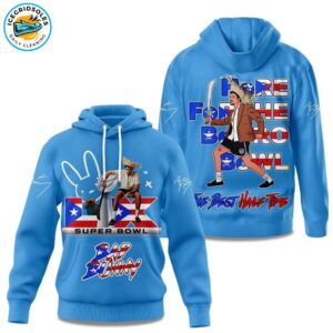 Bad Bunny Here For The Benito Bowl The Best Half Time 2025 Hoodie(Blue)