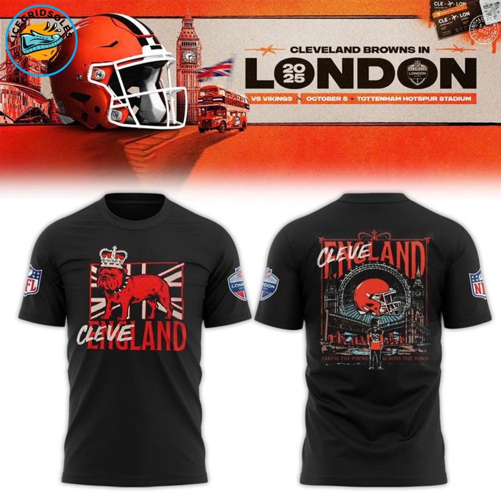 Cleveland Browns 2025 NFL London Game Limited Premium T-shirt Cleveland Browns 2025 NFL London Game Limited Premium T-shirt