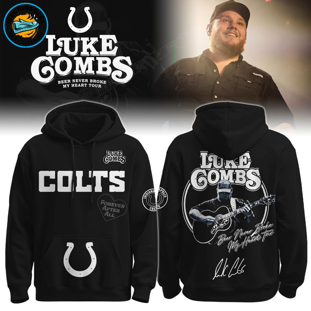 IND x Luke Combs “Beer Never Broke My Heart Tour 2025” Black Hoodie – Special Edition IND x Luke Combs “Beer Never Broke My Heart Tour 2025” Black Hoodie – Special Edition