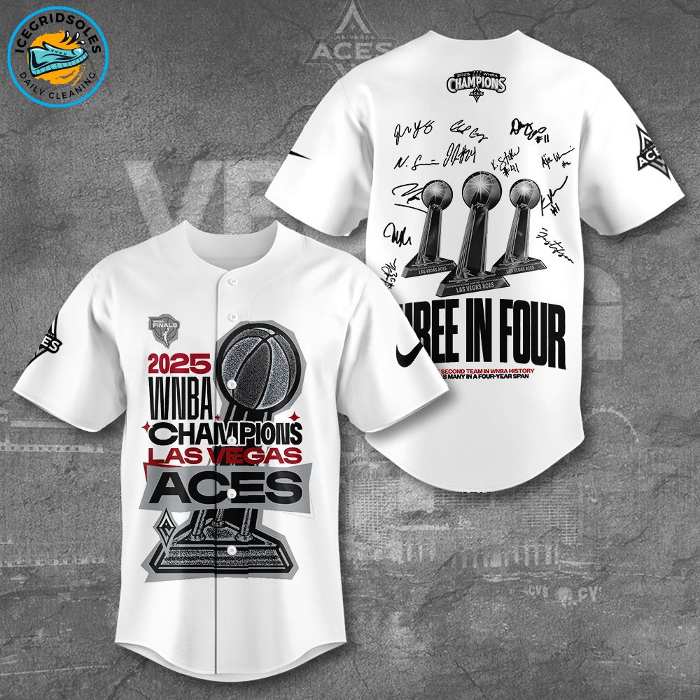 Las Vegas Aces 2025 WNBA Finals Champions Baseball Jersey Las Vegas Aces 2025 WNBA Finals Champions Baseball Jersey