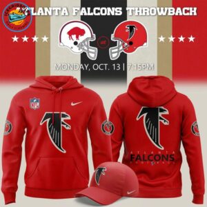 Limited Edition Atlanta Falcons 2025 Classic Logo Hoodie-RED