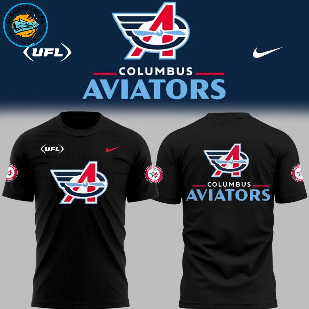 Limited Edition Columbus Aviators Football Black TShirt Limited Edition Columbus Aviators Football Black TShirt
