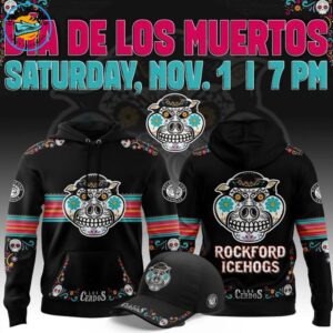 Limited Editions Rockford IceHogs x 2025 Dia de Los Muertos Hoodie
