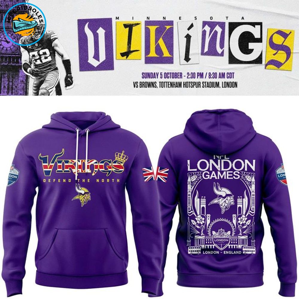 Minnesota Vikings 2025 NFL London game Hoodie Minnesota Vikings 2025 NFL London game Hoodie
