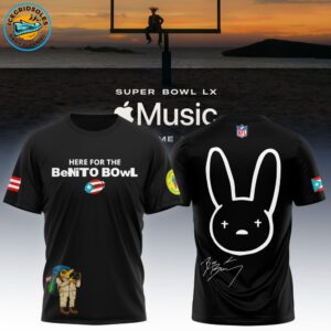 NFL x Bad Bunny Super Bowl Black Tshirt