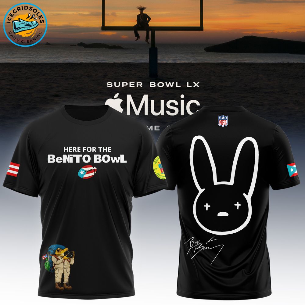 NFL x Bad Bunny Super Bowl Black Tshirt NFL x Bad Bunny Super Bowl Black Tshirt