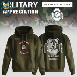 Ohio State Buckeyes 2025 Military Appreciation Custom Hoodie