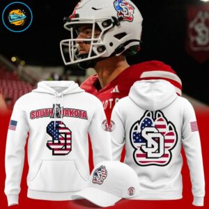 South Dakota Football 2025 Military Appreciation Day Hoodie - White