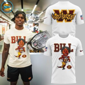 Washington Commanders Run Bill Run T-Shirt(White) 2025