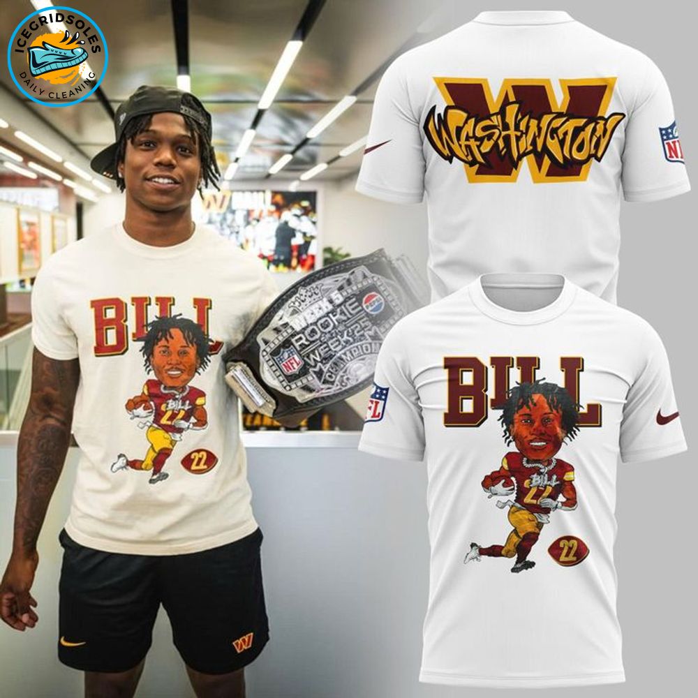 Washington Commanders Run Bill Run T-Shirt(White) 2025 Washington Commanders Run Bill Run T-Shirt(White) 2025